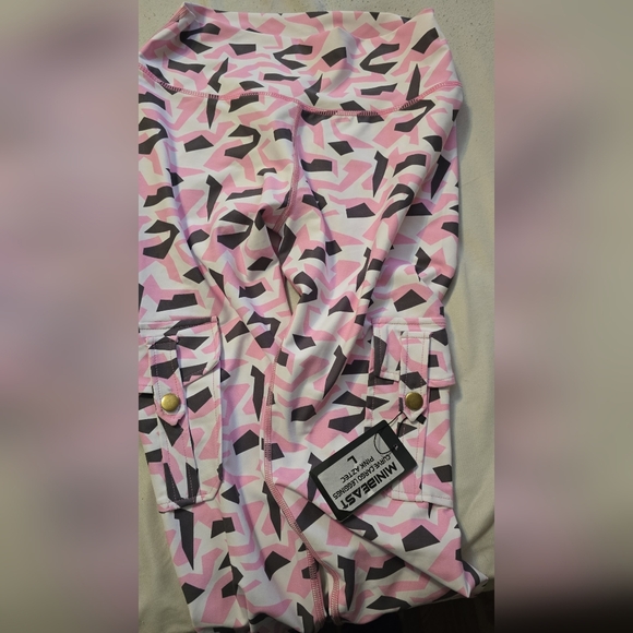 MINIBEAST pink camo leggings L - Picture 4 of 4